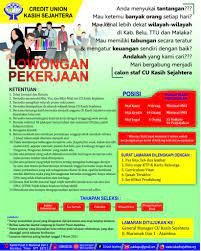 Pt pos indonesia memiliki banyak cabang di seluruh pelosok indonesia. Lowongan Kerja Credit Union Kasih Sejahtera Credit Union Kasih Sejahtera