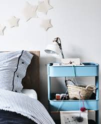 Ein Servierwagen Hier Hellblau Lackiert Und Ein Klemmspot Ergeben Den Etwas Anderen Nachttisch Mit Viel Stauraum Wohnzimmer Einrichten Ikea Ideen Ikea Mobel