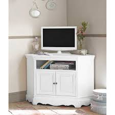 Meuble Tv D Angle En Bois De Paulownia Blanc L 105 Cm Maisons Du Monde Meuble Tv Angle Meuble Tv Meuble De Coin En Bois