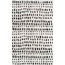 Black And White Polka Dot Rug Png Polka Dots Handmade Tufted Wool Ivory Black Area Rug In 2020 Black Area Rugs Wool Area Rugs Area Rugs