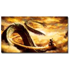 In dragon ball z, these words are eternal dragon, by your name, i summon you forth: Goku Ride Shenron Dragon Ball Z Art Silk Fabric Poster Huge Print 12x22 32x59 Inch Wall Picture Home Room 016 With Free Shipping Worldwide Weposters Com