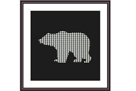 In order to open this file you will need adobe if you have any questions, please feel free to contact me! Bear Cross Stitch Pattern Black White Graphic By Tango Stitch Creative Fabrica