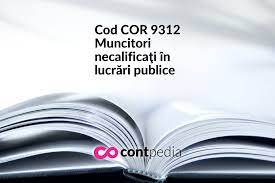 Cod cor 9 muncitori necalificati. Cod Cor 9312 Muncitori NecalificaÅ£i In LucrÄri Publice