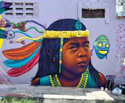 Guabancex . Diosa de los vientos y de las fuerzas de la naturaleza . Taíno  Arahuaco . Santa Bárbara '23 . Es una pieza de autogestión en colaboración  con los hermanos de