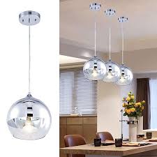 The tinted glass guarantees a fascinating lighting effect and creates a brilliant ambience with a cosiness that will make anyone feel at home. Globe Pendant Light 9 Hand Blown Glass Hanging Light Polished Chrome Finish Adju Glass Pendant Ceiling Light Chrome Pendant Lighting Ball Pendant Lighting