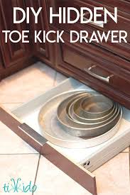 Use An Ikea Drawer Kit To Make Hidden Toe Kick Drawers Under Your Kitchen Cabinets And Reclaim Th Small Kitchen Storage Kitchen Island Storage Kitchen Storage