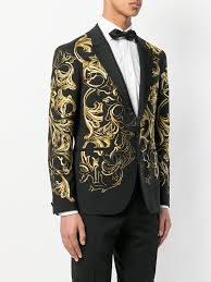 Black And Gold Blazer Mens Versace Black And Gold Suit Google Search