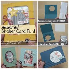 Stamp a sentiment on inside of card! How To Make A Shaker Card Video Tutorial Patty Stamps