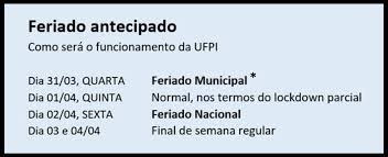 Feriados nacionais para o ano de 2021. Por Causa Da Covid Piaui Antecipa Feriados E Altera Funcionamento Da Ufpi