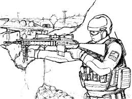 Showing 12 coloring pages related to army guns. Military Sniper Standing On His Spot Coloring Pages Color Luna
