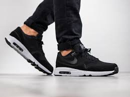 Nike Air Max 1 Ultra 2 0 Essential Black Wolf Grey Dark Grey Men S Shoes Nike Air Max Mens Grey Shoes Nike
