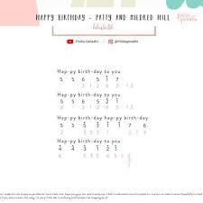Happy Birthday Patty And Mildred Hill Easy Kalimba Tabs Happy Birthday Song Notes Happy Birthday Notes Happy Birthday Piano