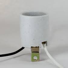 Lamp Parts Lighting Parts Chandelier Parts E 26 Porcelain 90 Degree Mount Bracket Lamp Socket Pre Wired With 9in Long 18 Gauge Wire Leads So8052 90 Grand Brass Lamp Parts Llc