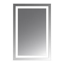 Lighted medicine cabinet mirror are very popular among interior decor enthusiasts as they allow for an added aesthetic appeal to the overall vibe of a property. Civis Usa Malisa 24 In W X 36 In H Frameless Rectangular Led Light Bathroom Vanity Mirror In Stainless Steel Cvma2436led The Home Depot