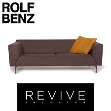 Wypełnienie sofy stanowią pianki wysoko elastyczne. Rolf Benz 318 Linea Stoff Sofa Grau Dreisitzer 15202 Ebay