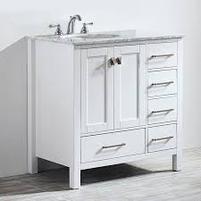Select a bathroom vanity with a contrasting color glass. Beachcrest Home Newtown 36 Single Bathroom Vanity Set Reviews Wayfair