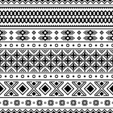 Ikat Geometryczny Ornament Ilustracyjny Projekt Aztec Bezszwowy Deseniowy Plemienny Etniczny Wektor W Czarny I Bialy Kolorze Abstrakcyjny Afrykanin Amerykans Illustration Design Seamless Patterns Tribal Patterns