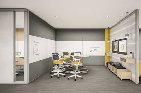 Collaboration Space By Steelcase Featuring Qivi Chairs Officefurniture Officedesign Collaboratio Office Furniture Solutions Healthcare Furniture Steelcase