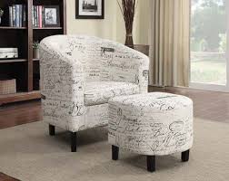 Coaster Furniture French Script Pattern Accent Chair With Ottoman 900210 Fabric Accent Chair Chair And Ottoman Set Cheap Accent Chairs