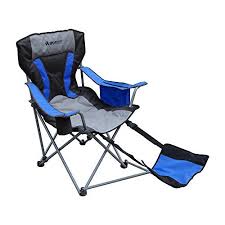 Camping Chair With Foot Rest Builtin Tabletcell Phone Viewing System Builtin Cooler And Cup Holder Blue Be S Camping Chair Camping Chairs Camping Furniture