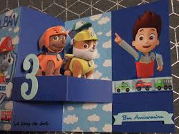 Carte Anniversaire Pat Patrouille Garcon 3 Ans Le Blog De Sab