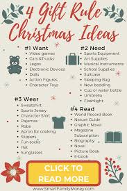 5 Gift Rule For Christmas Why You Need To Try It Smart Family Money Christmas Presents For Kids Christmas Gift List Christmas Gifts For Kids