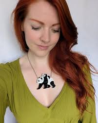 The last photos to show for the pandas. So last time, the brooch was really  popular but the necklace not so much! Since the design was so popular I  thought maybe it