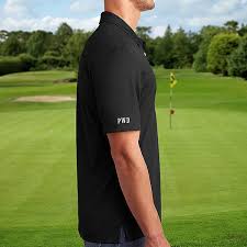 Turn the shirt wrong side out. Custom Embroidered Sleeve Black Adidas Polo Shirt