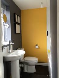 Bathroom Grey Yellow Feature Wall Yellow Bathroom Walls Yellow Bathrooms Grey Bathrooms