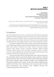 Pdf Metoda Wawancara