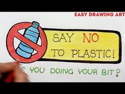 How To Draw Say No To Plastic Poster Drawing Youtube