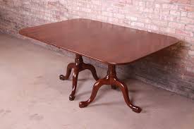 Fine veneers were used on table tops and some sideboards, but most of the other vintage henkel harris furniture you will find is solid wood, through and through. Henkel Harris Georgian Solid Cherry Double Pedestal Dining Table Refinished For Sale At 1stdibs