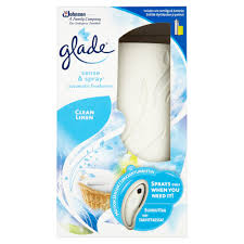 Glade Sense And Spray Automatic Unit With Refill Clean Linen 18ml Wilko