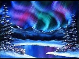 Load your 1/4″ flat brush with medium magenta and titanium white. Northern Night 5x7 Simple Oil Painting Exercise For Beginners Northern Lights Painting Night Painting Acrylic Painting Canvas