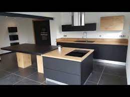Cuisine equipee bois et noir. Cuisine Equipee Bois Et Noir Par Concept Vie Habitat Youtube