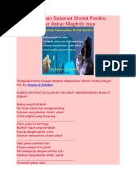 Yang jelas pada ucapan para ulama, solat tasbih tergolongan dalam solat sunat mutlak. Pantun Ucapan Selamat Sholat Fardhu Subuh Dhuhur Ashar Maghrib Isya Pdf