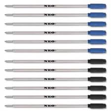 12 X Pen Refills In Black Ink Medium 0 7 Point By Neo They Are Cross