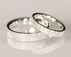 Wedding Band Set 14k White Gold Velvet Set Aliancas De Casamento Anel De Noivado Ouro Branco
