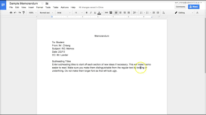Notice that there is no closing signature in a memo, as there would be in a business email or business letter. How To Create A Basic Memo Youtube