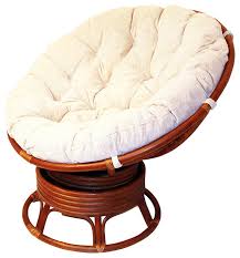 Its cushion is plush and soft for better lounging. Papasan Swivel Rocking Chair Natural Rattan Wicker Handmade W Cream Cushion Tropical Rocking Chairs By Rattanusa Houzz