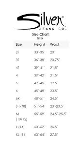 Silver Jeans Size Chart Conversion The Best Style Jeans