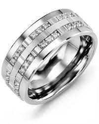 Men S Trio Diamonds Wedding Band In 2022 Mens Wedding Rings Diamond Wedding Bands Unique Engagement Rings