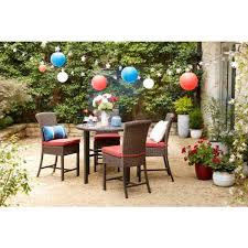 We did not find results for: Hampton Bay Harper Creek 5 Piece Brown Steel Outdoor Patio Dining Set With Cushionguard Chili Red Cushions 525 0210 000 The Home Depot