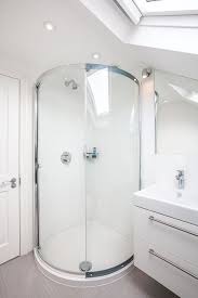 Bathroom In Loft Conversion By L E Lofts And Extensions In Twickenham Don T Move Extend Round Shower Cu Bathroom Layout Shower Cubicles Ensuite Shower Room