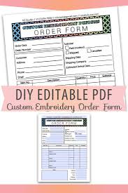 Fillable Editable Text Only Pdf Embroidery Order Form Invoice Blank Letter Size Forms Sales Sheet Orders Receipt Digital Download Bop 029 Order Form Template Order Form Template Printable