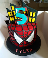 Single Layer Unique Birthday Cake For 1 Year Old Boy Spiderman 1 Tier Birthday Cake For A 5 Year Old Tiered Cakes Birthday Spiderman Cake Birthday Cake