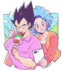 Push Ups Sit Ups And Juice Anime Dragon Ball Super Dragon Ball Art Vegeta And Bulma