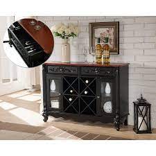 The number of wine bottles you intend to store influences the type of rack you purchase. Black Walnut Wood Contemporary Wine Rack Sideboard Buffet Display Console Table With Storage Contemporary Wine Racks Wine Rack Sideboard Glass Cabinet Doors