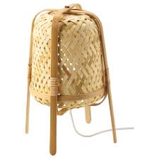 Knixhult Table Lamp With Led Bulb Bamboo Ikea Bamboo Lamp Ikea Led Bulb