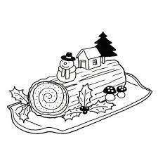 Buche De Noel Decoree Coloriage Buche De Noel Dessin Buche De Noel